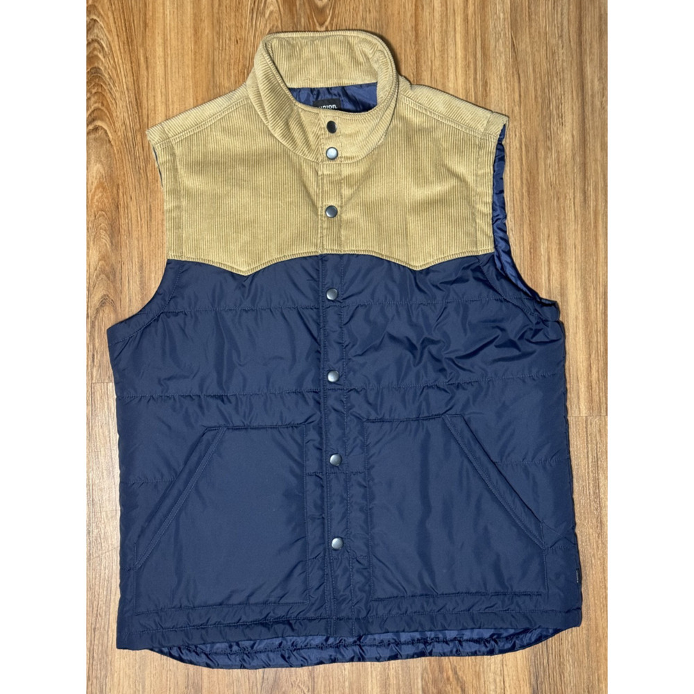 Union Sea/WA Navy/ Tan Corduroy Vest - Men’s Size XL